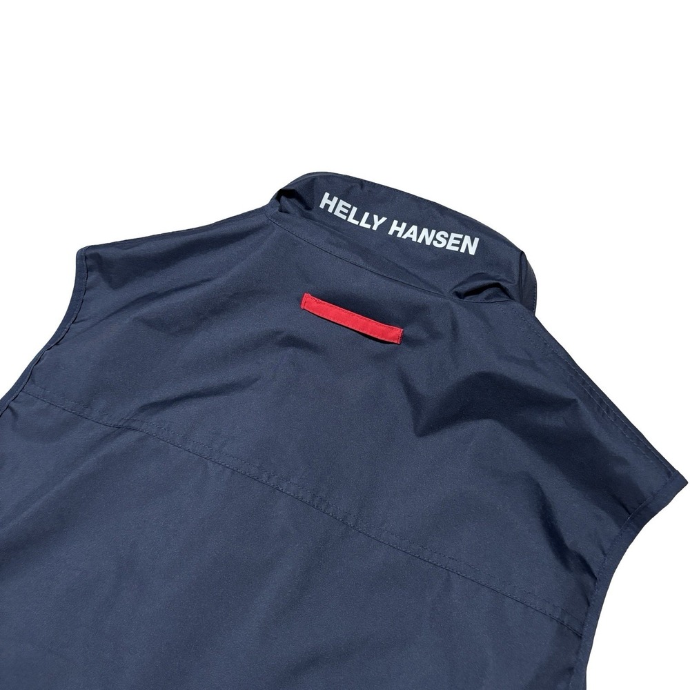 Helly Hansen Crew Vest Men's LG Navy Blue Sailing Windproof Fleece Lined Collar - Picture 5 of 7